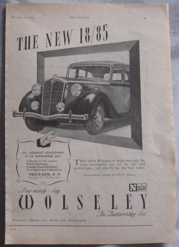 1945 wolseley original - 1945,