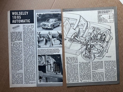 Wolseley autocar article - 18/85,
