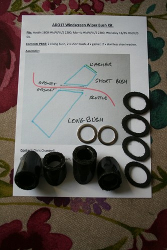 Windscreen wiper bush kit - windscreen,