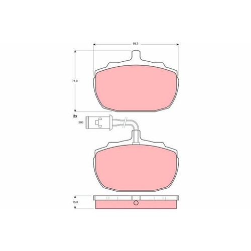 Front brake pad set - brake,